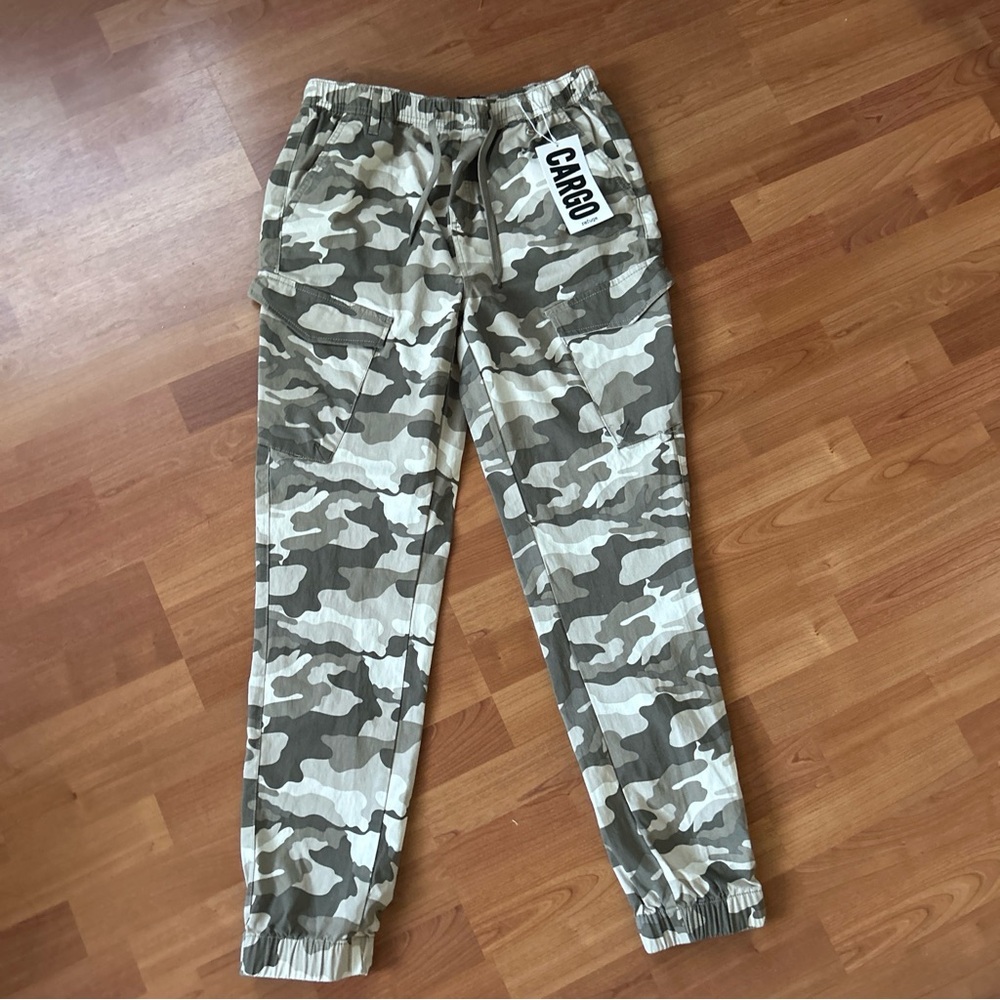 Women's Refuge Black Grey Camo Camoflauge Cargo Pants Joggers XL